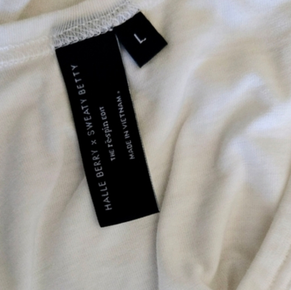 Halle Berry + Sweaty Betty Frankie Tank Top White 12/Large - Picture 6 of 6